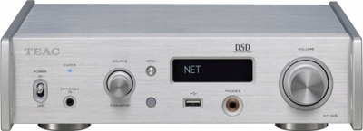 Konvertues digjital në analog TEAC NT-505-X, DAC me Bluetooth, dalje XLR RCA, argjend