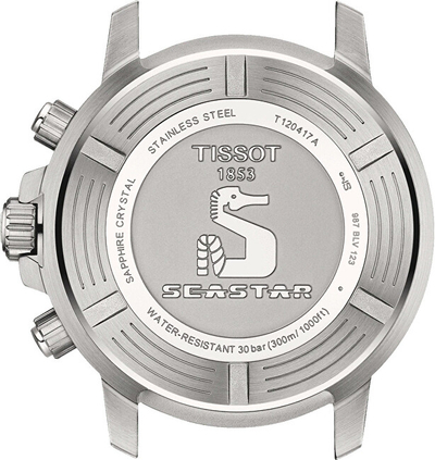 Orë dore për meshkuj Tissot Seastar 1000 Chrono T120.417.17.421.00, e zezë