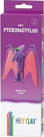 Set modelimi Hey Clay Pterodactylus, plastelinë tharje në ajër, 3 kanaçe, shumëngjyrësh