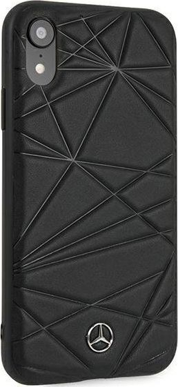 Kapak telefoni Mercedes Pattern Line Twister për iPhone Xr, hardcase, i zi