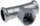 Bajpas tee femër Inox 1.4404, 54 mm, Rp2", argjendtë