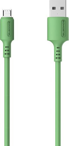 Kabllo USB Micro Somostel SMS-BP06, 1.2m, 3.1A, jeshile
