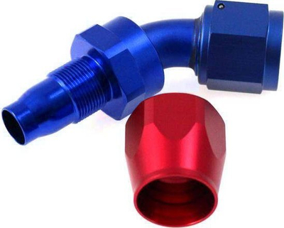 Konektor TurboWorks Reusable Swivel Hose End AN16 AN12, alumini, për vaj ujë dhe karburant