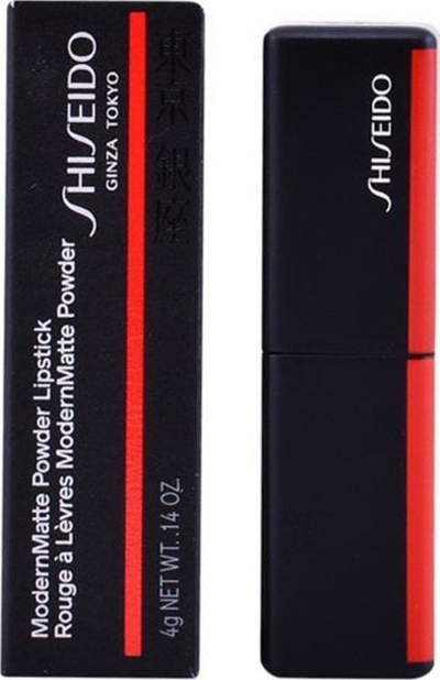 Ruzh buzësh Shiseido Modern Matte Powder Lipstick, efekt mat, e kuqe