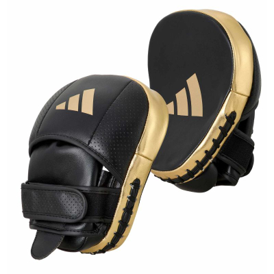 Targete boksi Adidas Pro, mikrofibër, mbushje EVA, të zeza me ari