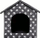 Strehe për qen Hobbydog Kennel R1, 38x38x32 cm, material Codura, blu me kuadrate