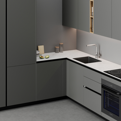 Kuzhinë IMMIGRAND SYSTEMS, Këndore, Techno Grey