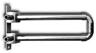 Kolano mosiezne Push 18x2 z rura miedziana 15mm ze wspornikiem zespolone niklowany 9014.480