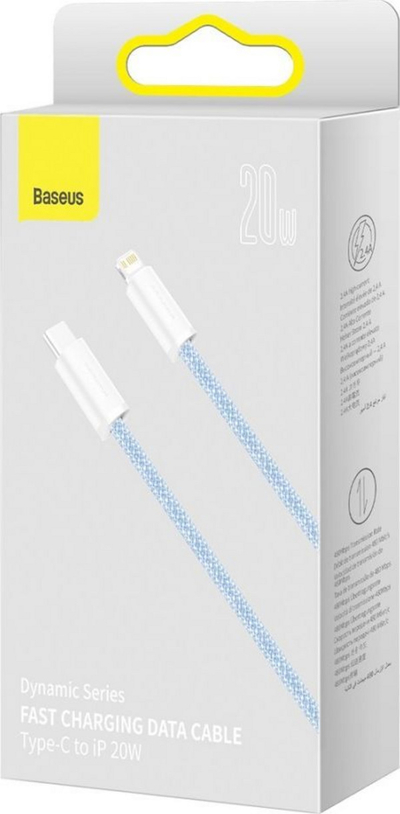 Kabllo karikimi Baseus Dynamic Series Type C në Lightning, 1m, 20W, blu