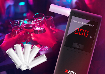 Заменлива мундштука XBLITZ Ether, за алкотестер Alcontrol, сет 5 парчиња, транспарентна