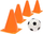 Set futbolli ProNice, 4 pacholeta, top gome, portokalli