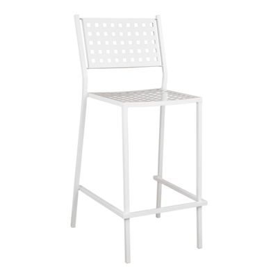 Stol Olympias metalik i bardhë 47×58×111 cm (HM5528.02), bardhë