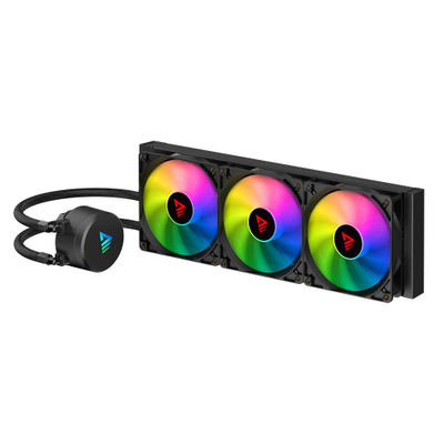 Ftohës uji për CPU Savio Velox, 360mm ARGB, 3 ventilatorë 120mm, i zi