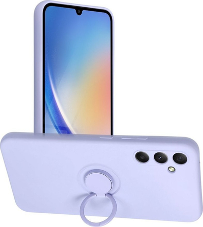 Mbrojtëse telefoni Forcell Silicone Ring për Samsung Galaxy A34 5G, silikon, me unazë, lejla