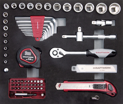 Set vegla pune Kraftwerk 202,143,000 B143, 1/4" + 3/8", 102 pjesë