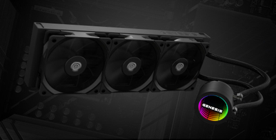 Ftohës uji për PC Genesis Hydria 360 NLG-2320, radiator 360 mm, ARGB, i zi