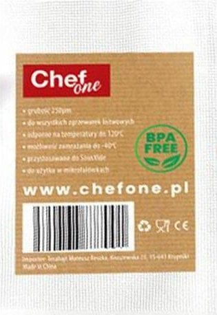 Qese vakumi ChefOne Premium, 10x15 cm, me stikera, transparente