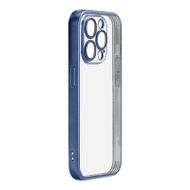 Mbrojtëse telefoni Joyroom JR-15Q4 për iPhone 15 Pro Max, kornizë matte, pjesë e pasme transparente, blu