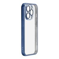 Mbrojtëse telefoni Joyroom JR-15Q4 për iPhone 15 Pro Max, kornizë matte, pjesë e pasme transparente, blu