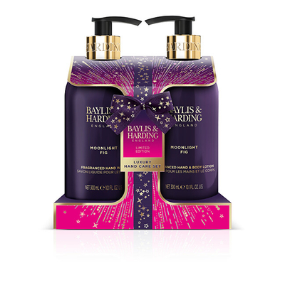 Set për duar Baylis & Harding Fig & Pomegranate, sapun i lëngshëm për duar 300 ml + qumësht për duar dhe trup 300 ml