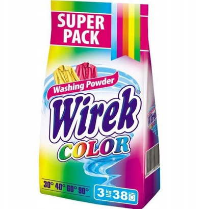 Detergjent pluhur Wirek Color Foil, për rroba me ngjyra, 3kg