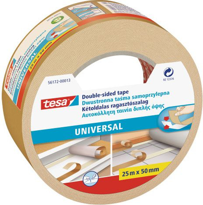 Shirit ngjitës dypalësh Tesa 56172, 50mm, 25m, i bardhë