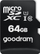 Kartë memorie GoodRam MicroSDXC UHS-I / U1 (M1AA-0640R11), 64 GB, Klasa 10