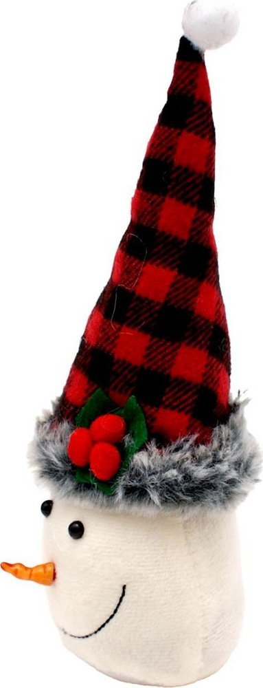 Figurinë dekoruese borbardhë Saska Garden Christmas Snowman, 20 cm, e bardhë