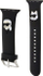 Rrip ore Karl Lagerfeld për Apple Watch, Rubber NFT Karl &amp; Choupette, 42/44/45mm edhe Ultra, i zi
