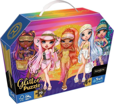 Puzzle Trefl Glitter Brocade Dolls, 70 copa, me shkëlqim, shumëngjyrësh