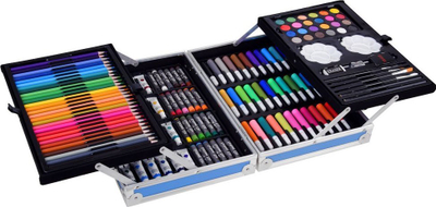 Set vizatimi Joko Art Misiada, 145 copë, valixhe për kalamoj, blu