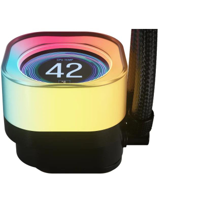 Ftohës ujor CPU Corsair iCUE LINK TITAN 360 RX LCD, 360mm, RGB, i zi