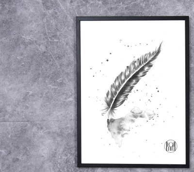 Kornizë druri Focus Soul Black, 30x40 cm, me xham, e zezë
