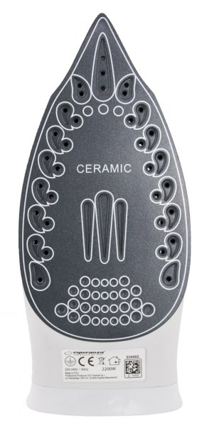 Hekur me avull Esperanza Slider Ceramic EHI002, 2200W, taban qeramik, i bardhë
