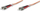 Kabllo fibër optike Intellinet Patch Cord, dupleks multimode ST SC OM2, 2m, portokalli