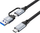 Kabllo USB Equip USB C në USB C A, 2m, 20Gbps, 100W, e zezë