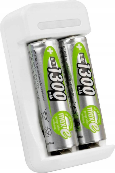 Karikues baterish Ansmann Basic II, NiMH NiCd, AA AAA, me 2 bateri AA 1300mAh