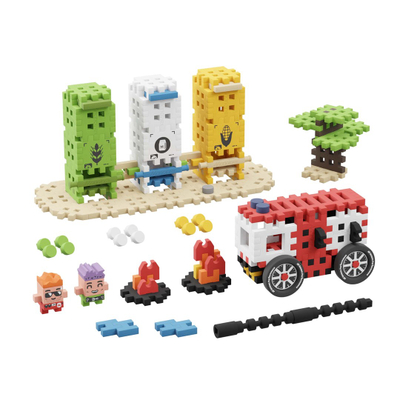 Set konstruktiv No Name Bricks Waffles Mini Firefighter Action, 148 pjesë, për fëmijë, shumëngjyrësh