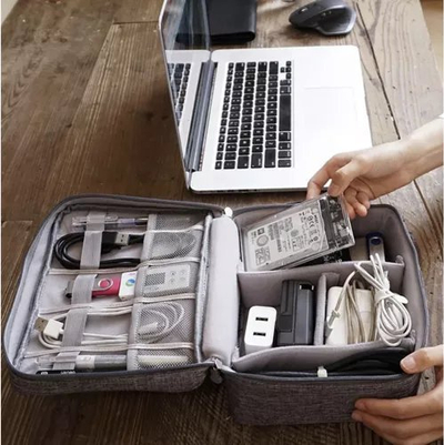 Organizues kabllosh Trizand 23172, i papërshkueshëm nga uji, me dorezë, gri