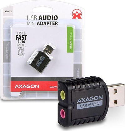 Kartë zëri Axagon Mini Audio Adapter ADA-10, USB, Stereo