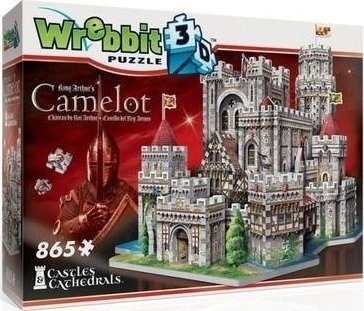 Puzzle 3D Wrebbit King Arthur's Camelot, 865 copa, seri Castles &amp; Cathedrals, shumëngjyrësh