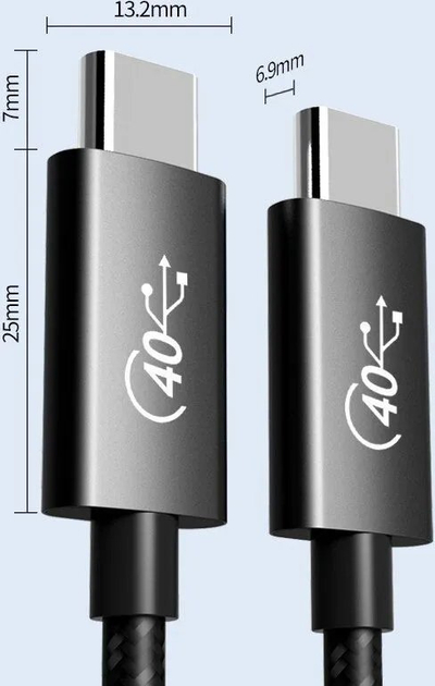 Kabllo USB PremiumCord USB4, 40Gbps, 8K 60Hz, 1.2m