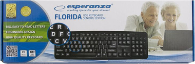 Tastierë Esperanza EK129 Florida Wired Black US (EK129)