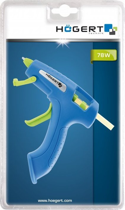 Pistole silikoni i nxehtë Hogert HT2C101, 20W, 7mm, blu