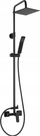 Set dushi VITTO VERDELINE NP81 BVI7UVL, kokë 20x20cm rain, me rubinet, i zi