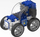 Set ndërtimi Clicformers Police Set, 72 copë, 7 në 1, blu e bardhë
