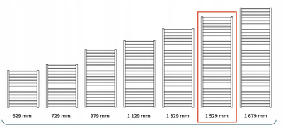 Radiator kombinim Hopa Piko RADPIK501535, 152.9x53 cm, për banjo, i bardhë me shkëlqim