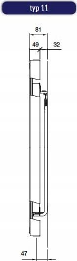 Radiator vertikal Stelrad Style VX11 1600x400, dekorativ, i bardhë