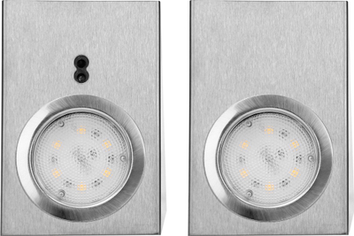Ndriçues LED nën dollap me sensor lëvizjeje, set 2 copë, 4000K, inox