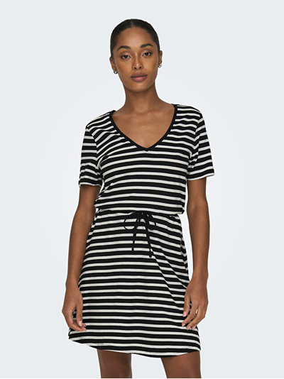 Fustan ONLY ONLMAY Regular Fit, i bardhë/zi